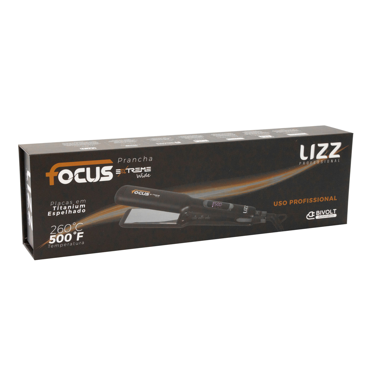 Prancha Focus Extreme 260°C/500°F - Lizz Professional - Loja Lizz